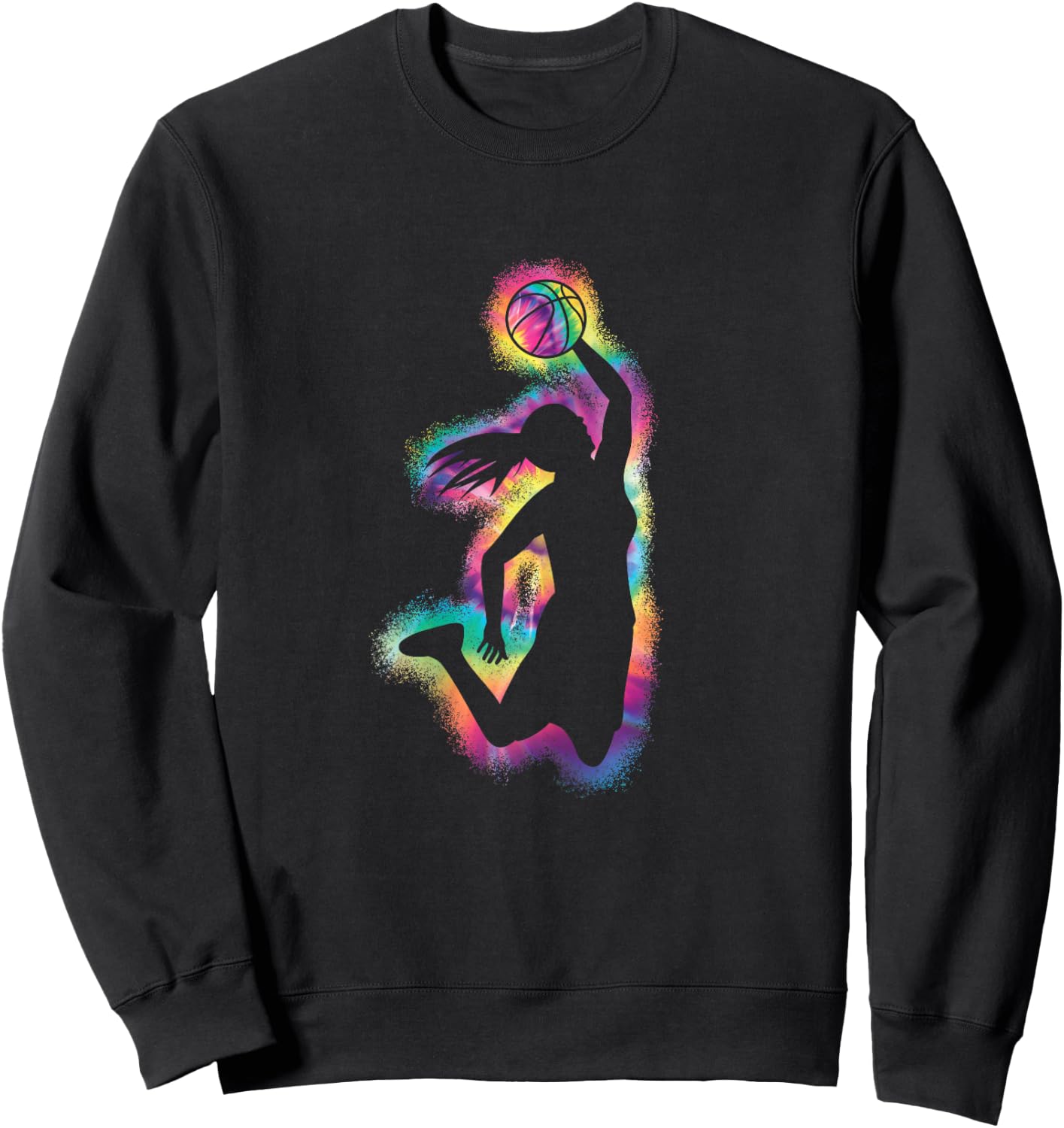 Cute Basketball Player Basketball Lover Women Girls Sweatshirt - Sweatshirt | Black