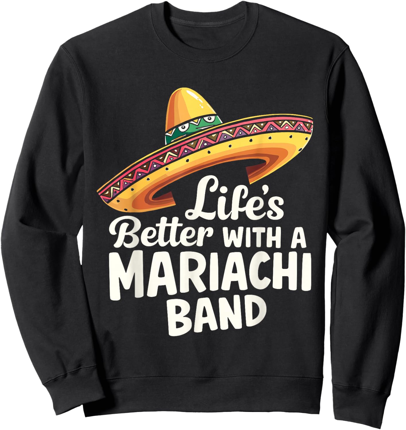 Traditional Mexican Cultural Music Mariachi Lover Fiesta Sweatshirt - Sweatshirt | Black
