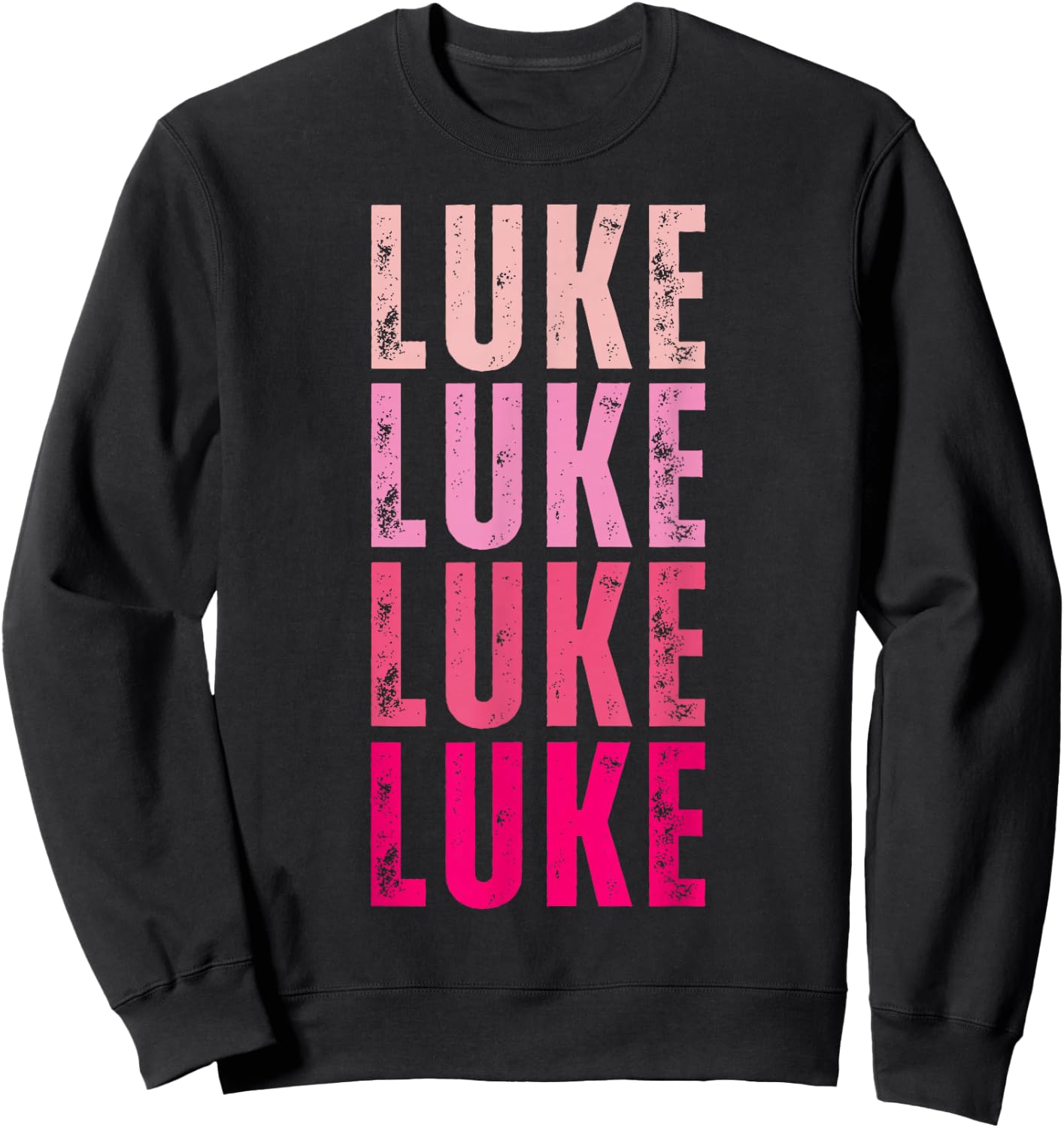 Personalized Name Luke I Love Luke Vintage Sweatshirt - Sweatshirt | Black