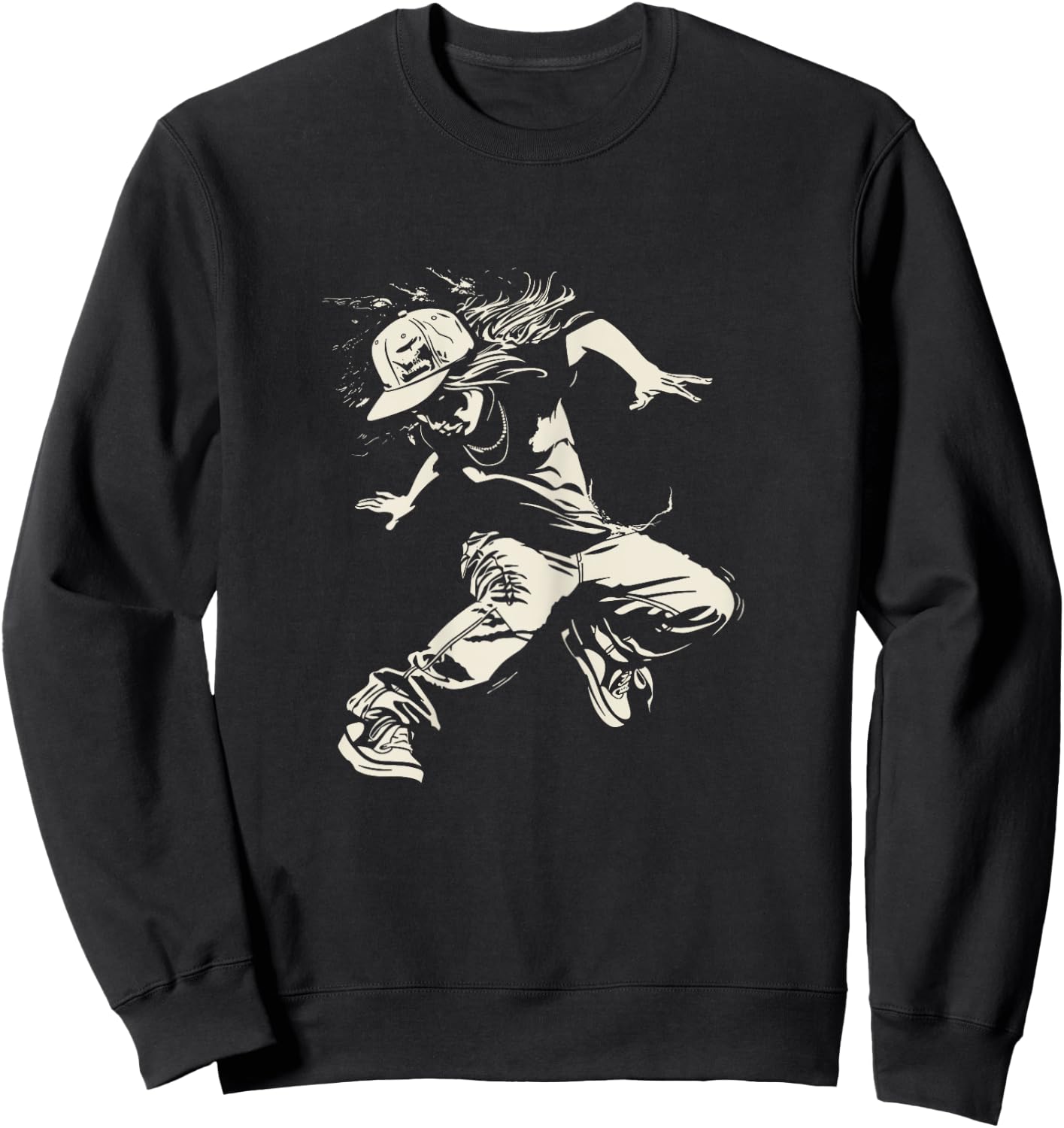 B-Girl Sketch B-Boy Hiphop Culture Sweatshirt - Sweatshirt | Black