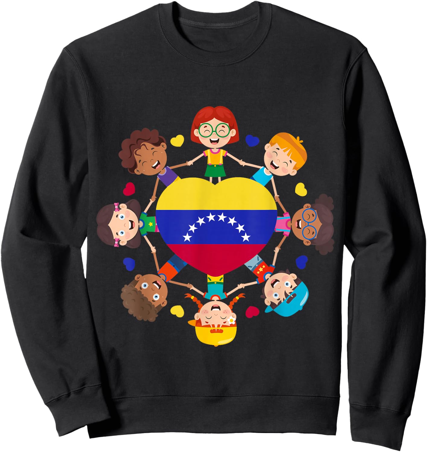 Venezuela Hispanic Heritage Toddler Venezuelan Boys Girl Kid Sweatshirt - Sweatshirt | Black
