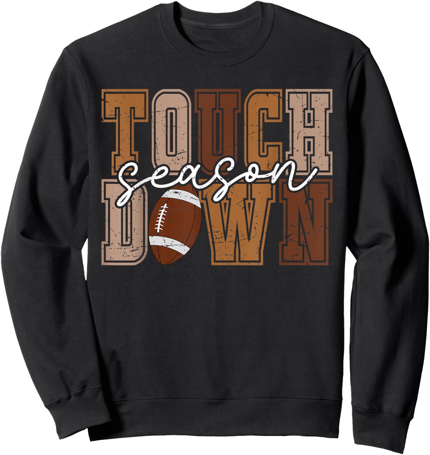 Touchdown Season Football Mama Football Life Funny Mom Dad Sweatshirt - Sweatshirt | Black