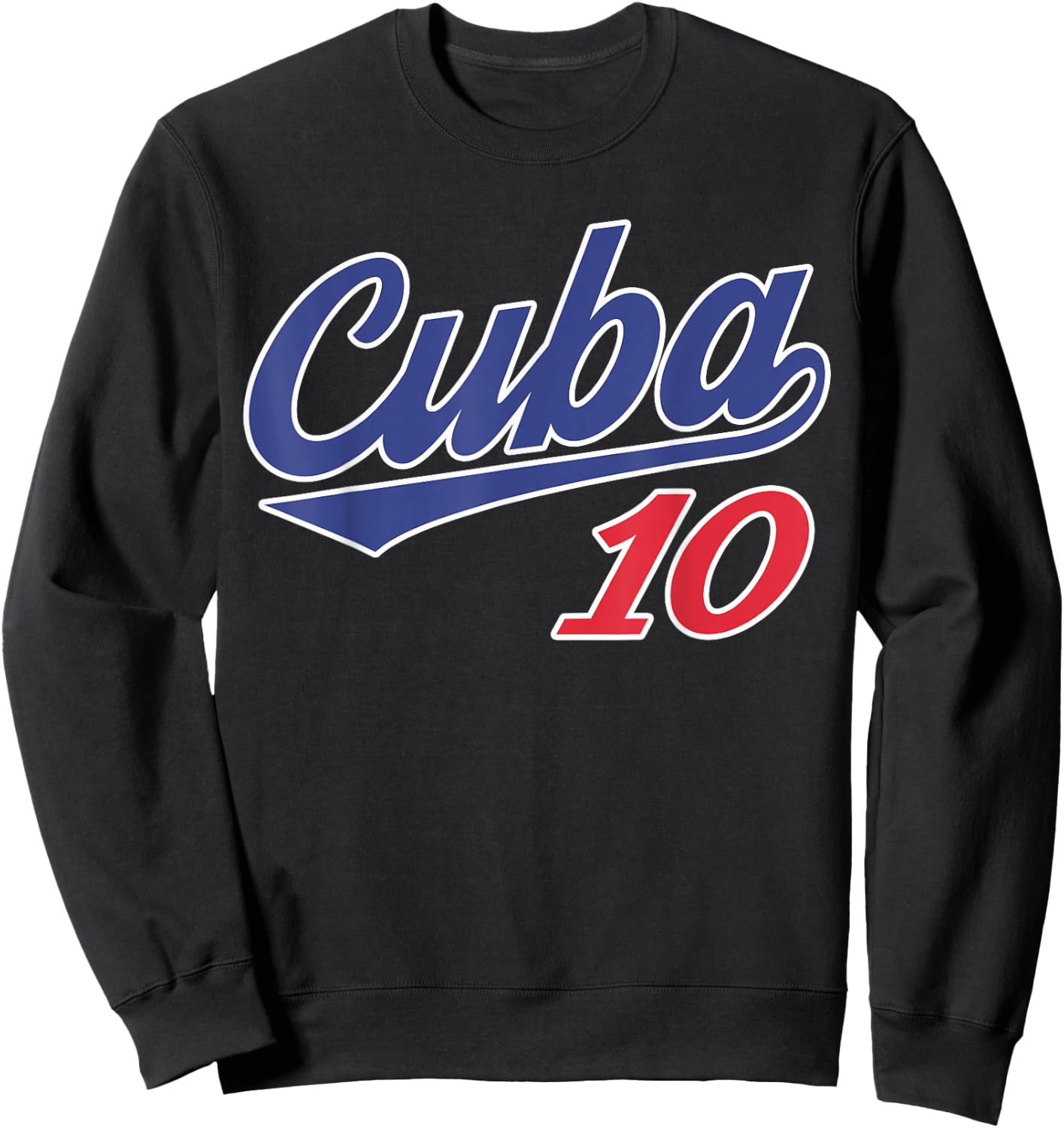 Cuba 10 Baseball Player Cuban Baseball Fans Sweatshirt - Sweatshirt | Black