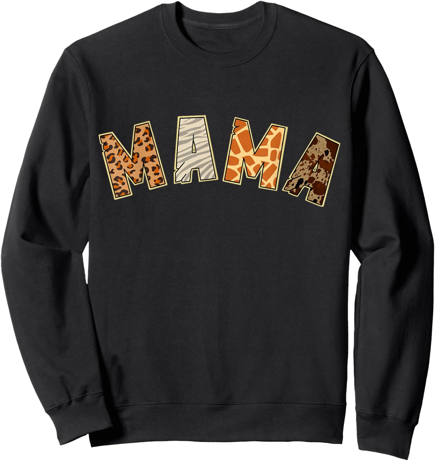 Mama Animal Print Leopard Cheetah Sweatshirt - Sweatshirt | Black