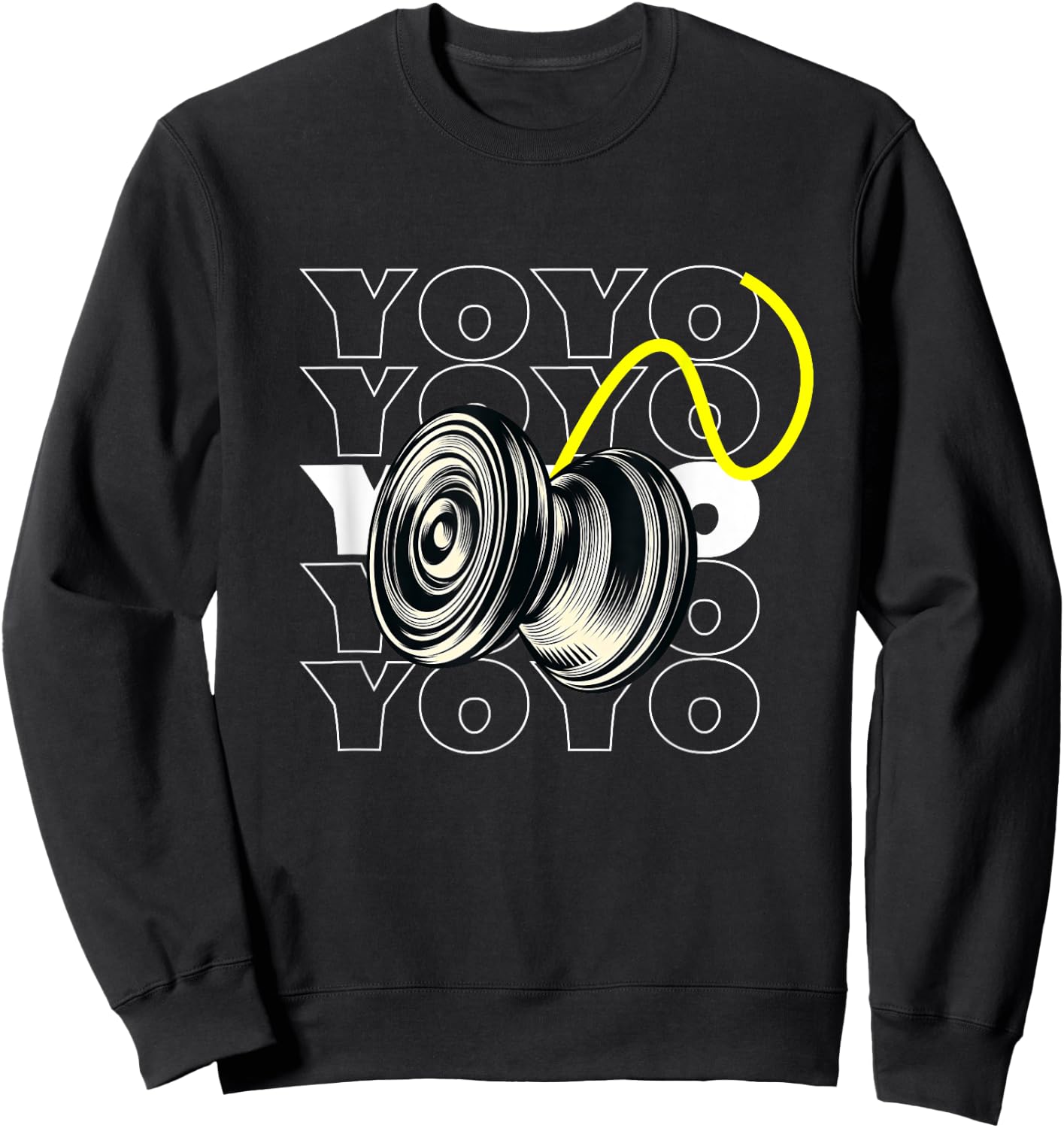 Retro Style Vintage Yoyo Lover Toy Game Pastime YOYO Sweatshirt - Sweatshirt | Black