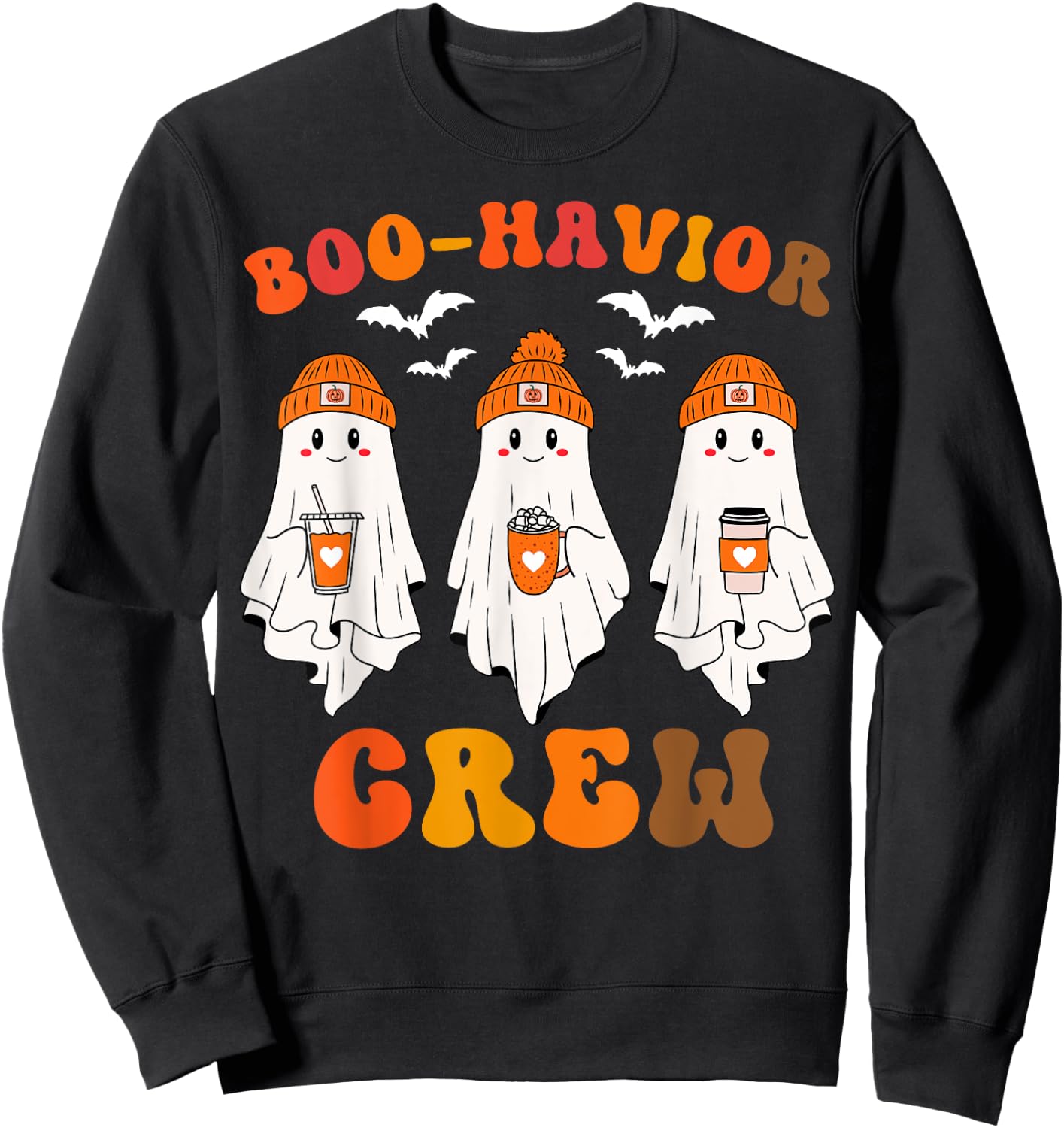 Boo-havior Crew, Behavior Analyst, Halloween ABA Cute Ghost Sweatshirt - Sweatshirt | Black