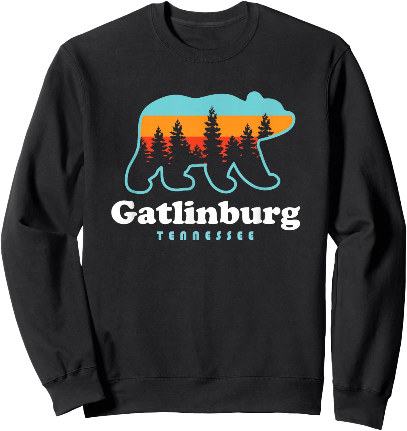 Gatlinburg Tennessee Bear Great Smoky Mountains Sweatshirt - Sweatshirt | Black