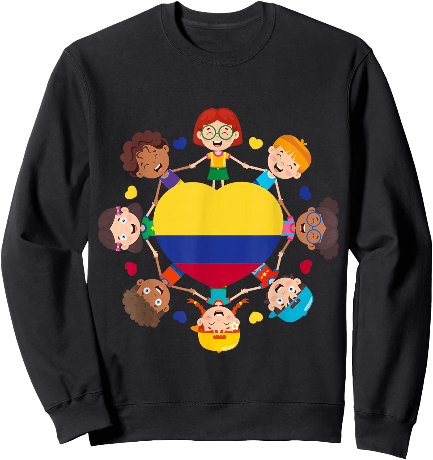 Colombia Hispanic Heritage Toddler Colombian Boys Girls Kids Sweatshirt - Sweatshirt | Black