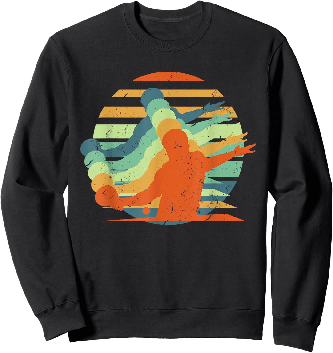 Table Tennis, Ping-Pong, Men Women Kids, Retro, Vintage Sweatshirt - Sweatshirt | Black