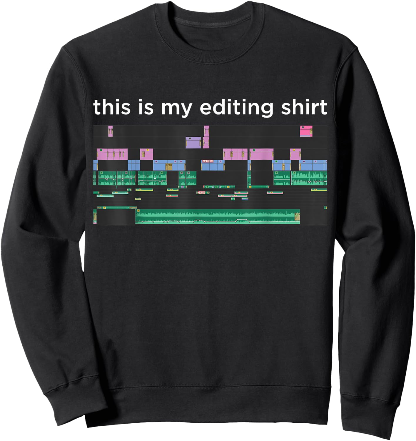 Video Editing Software Film Editor Video Editing Equipment Sweatshirt - Sweatshirt | Black