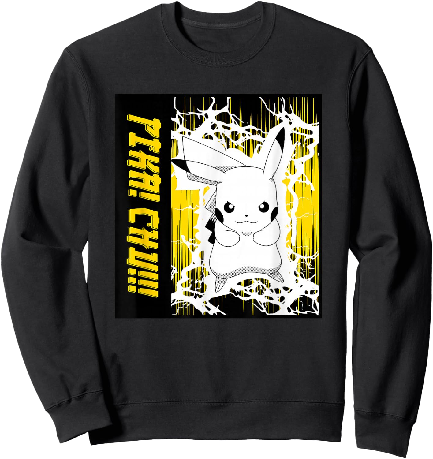 Pokémon - Pikachu Anime Lightning Scence Sweatshirt - Sweatshirt | Black