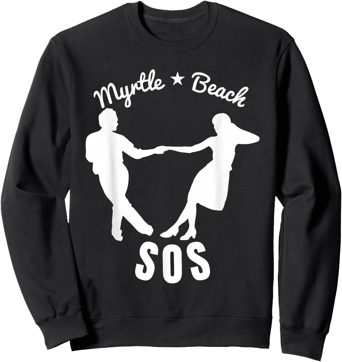 Shag Dance Dream: Retro-Inspired Design for Swing Enthusiast Sweatshirt - Sweatshirt | Black