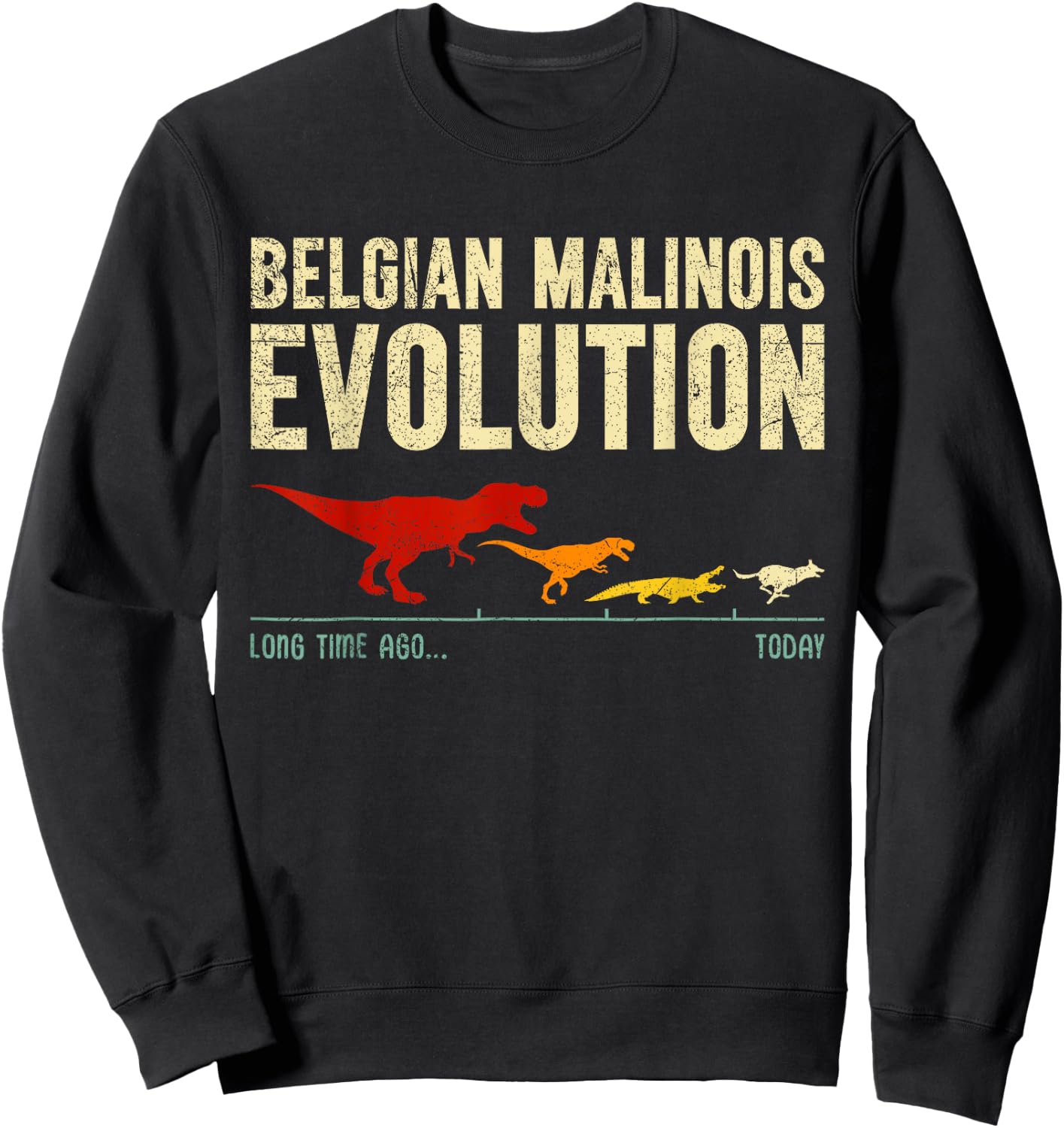 BELGIAN MALINOIS EVOLUTION Dog Owner Funny Malinois Men Women Sweatshirt - Sweatshirt | Black