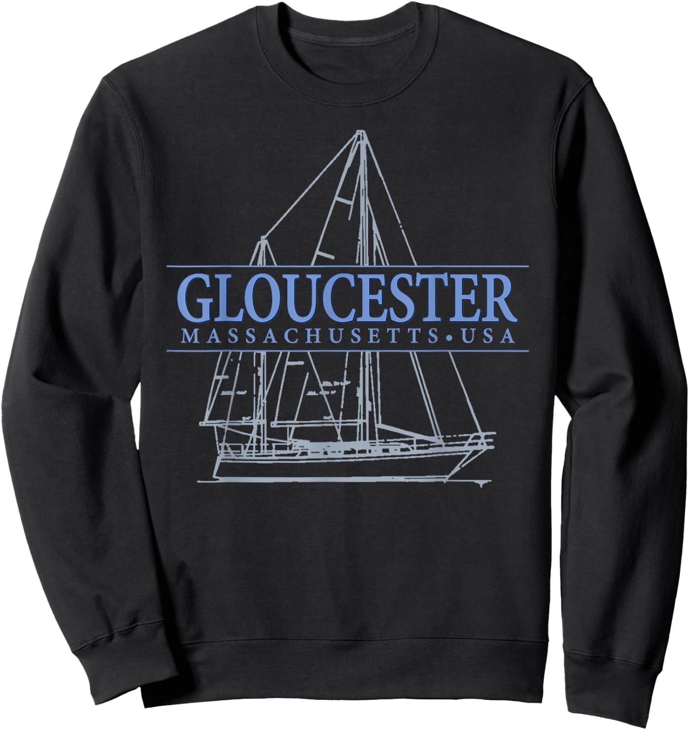 Gloucester Massachusetts sailing Sweatshirt - Sweatshirt | Black