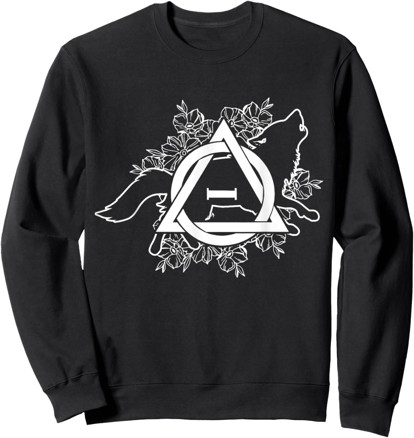 Therian Theta Delta Wolf Hound Fox Dog Furry Otherkin Men Women Sweatshirt - Sweatshirt | Black