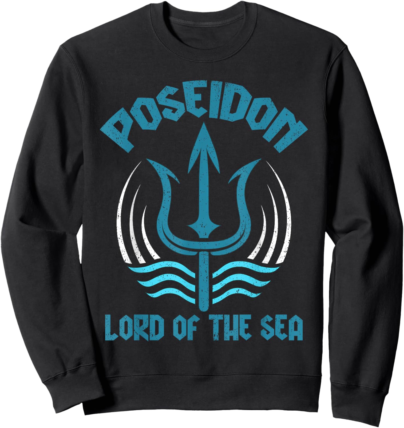 Poseidon Trident Shirt Lord of the Sea Greek God Symbol Sweatshirt - Sweatshirt | Black