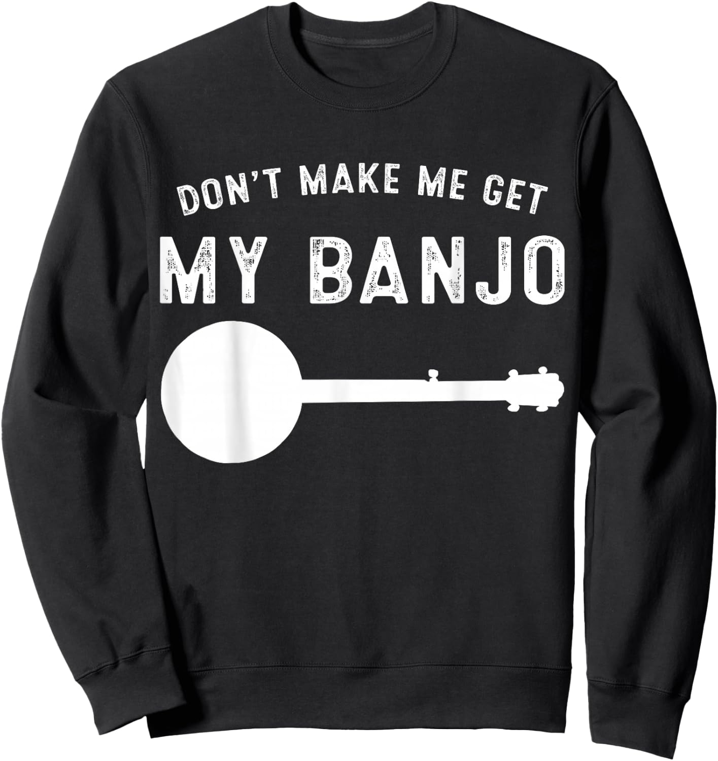 Banjo Bluegrass Music Vintage Gift Banjo Players Sweatshirt - Sweatshirt | Black