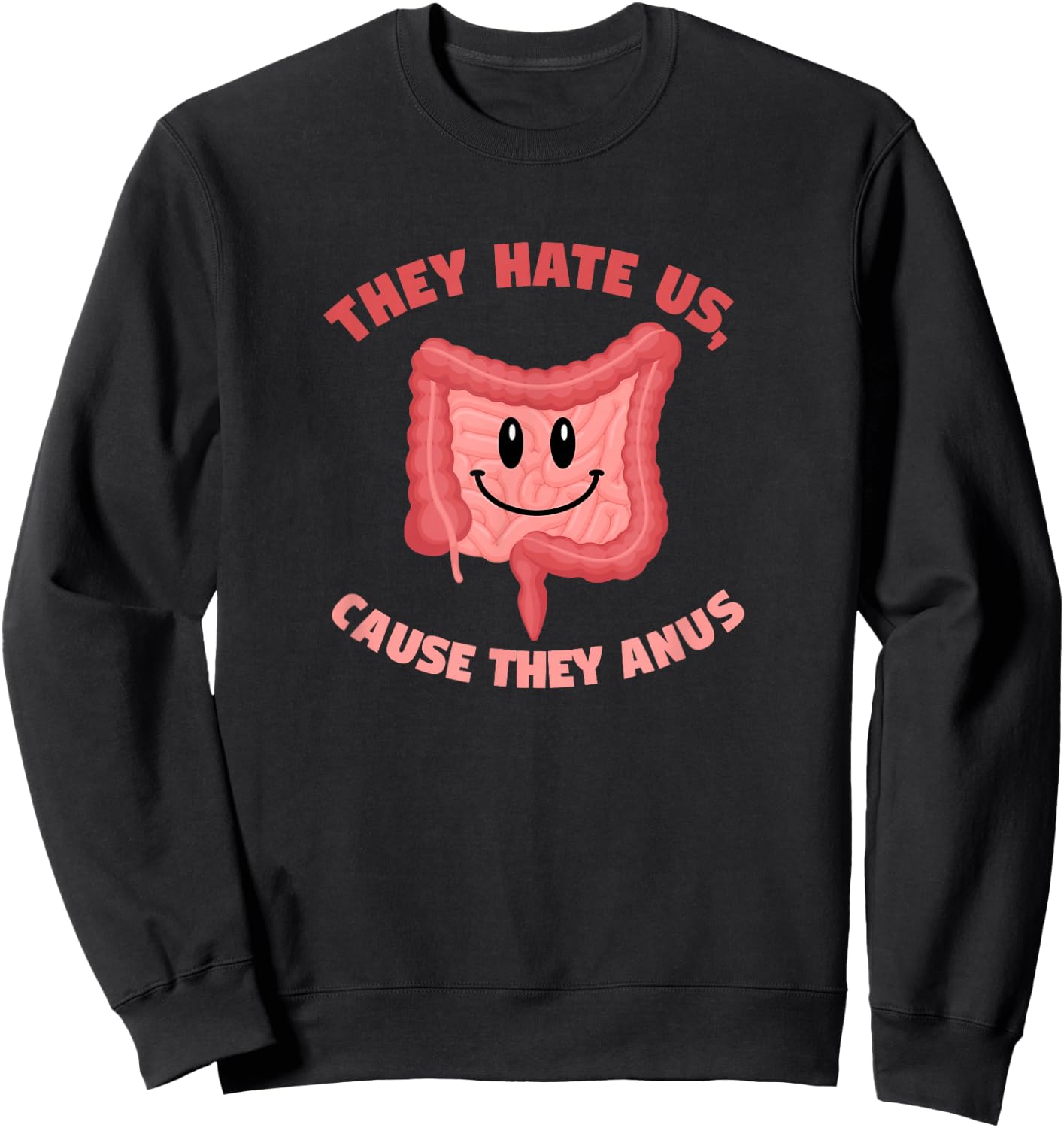 They Hate Us Cause They Anus Funny Colon Gastroenterologist Sweatshirt - Sweatshirt | Black