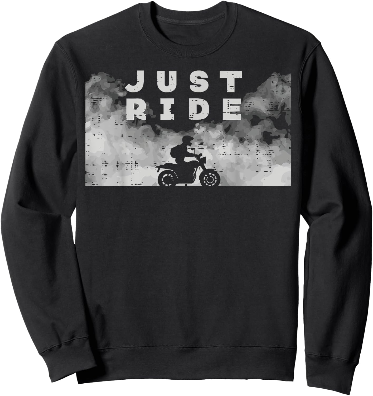 Biker Just Ride Cool Motorcycle Motorbike Men Women Kids Sweatshirt - Sweatshirt | Black