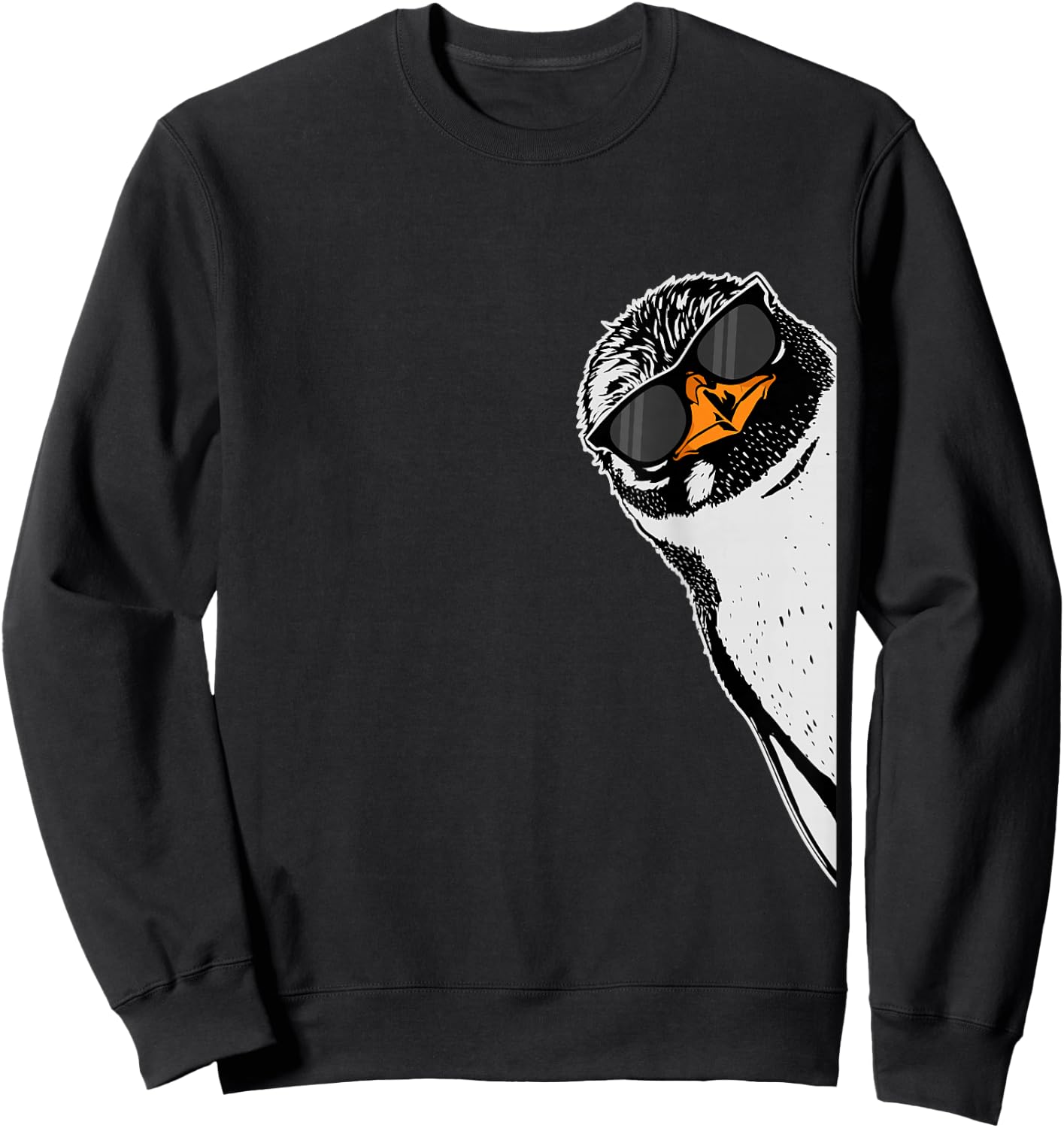 Cool Penguin Lover Boys Kids Sunglases Penguin Sweatshirt - Sweatshirt | Black