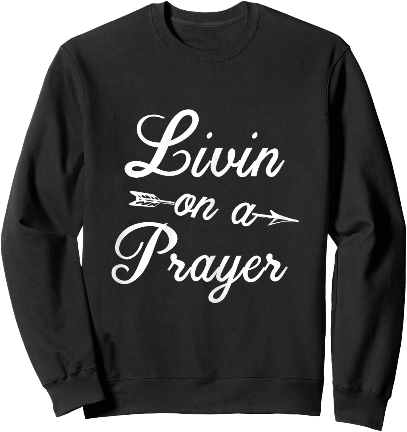 Official Livin On A Prayer T Shirt Women Sweatshirt - Sweatshirt | Black