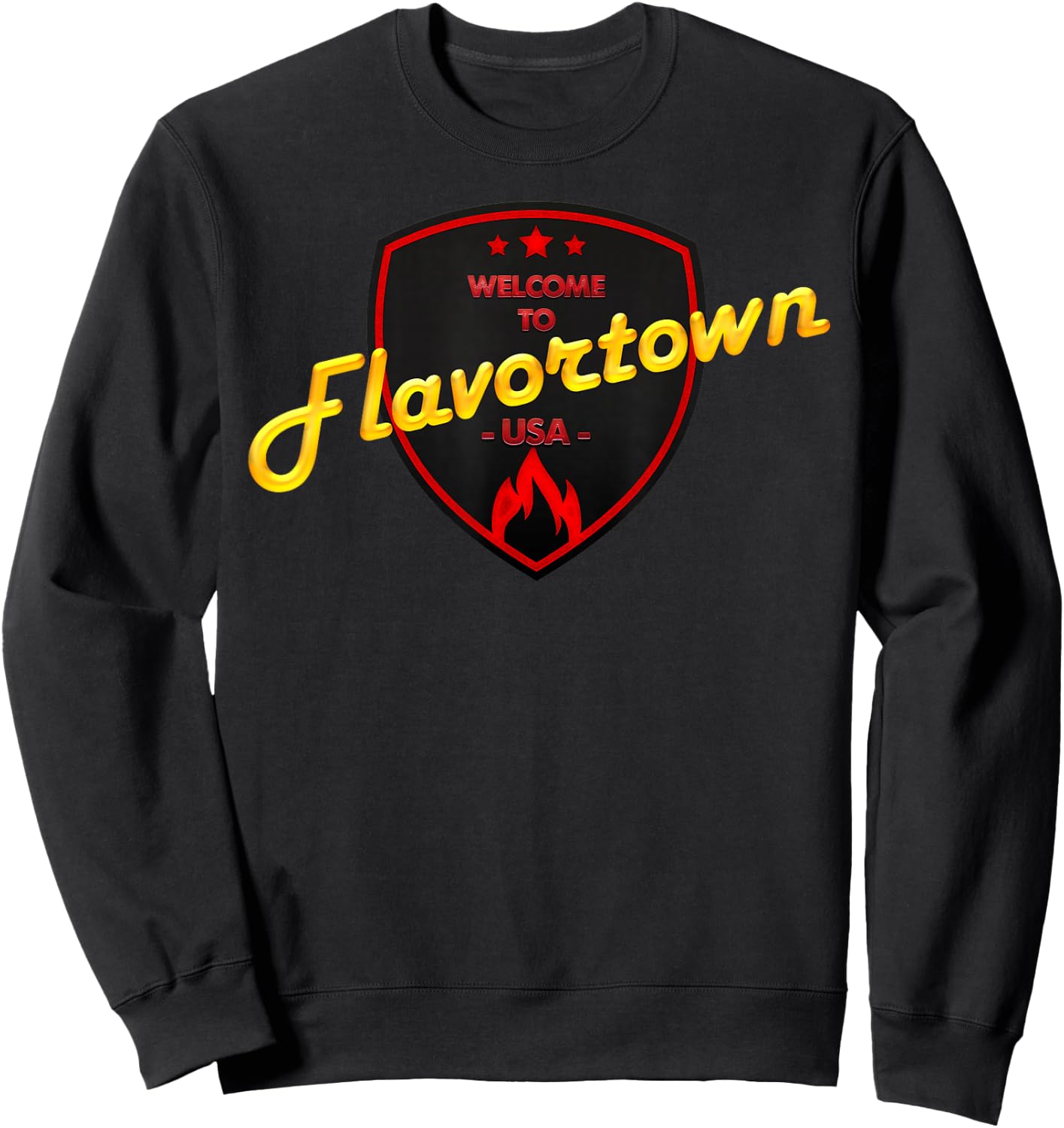 Flavortown Food Culture Sweatshirt - Sweatshirt | Black