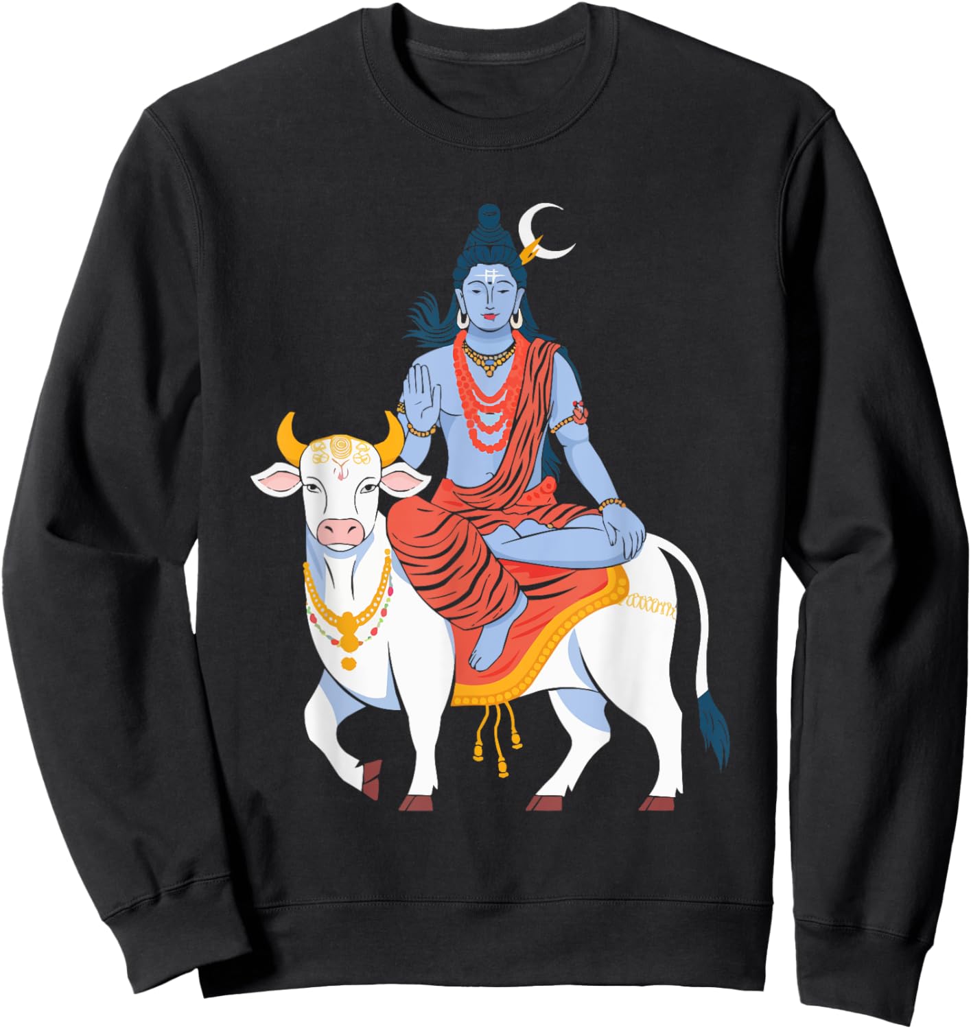Maha Shivratri Hinduism Hindu Gods Lord Shiva Sweatshirt - Sweatshirt | Black
