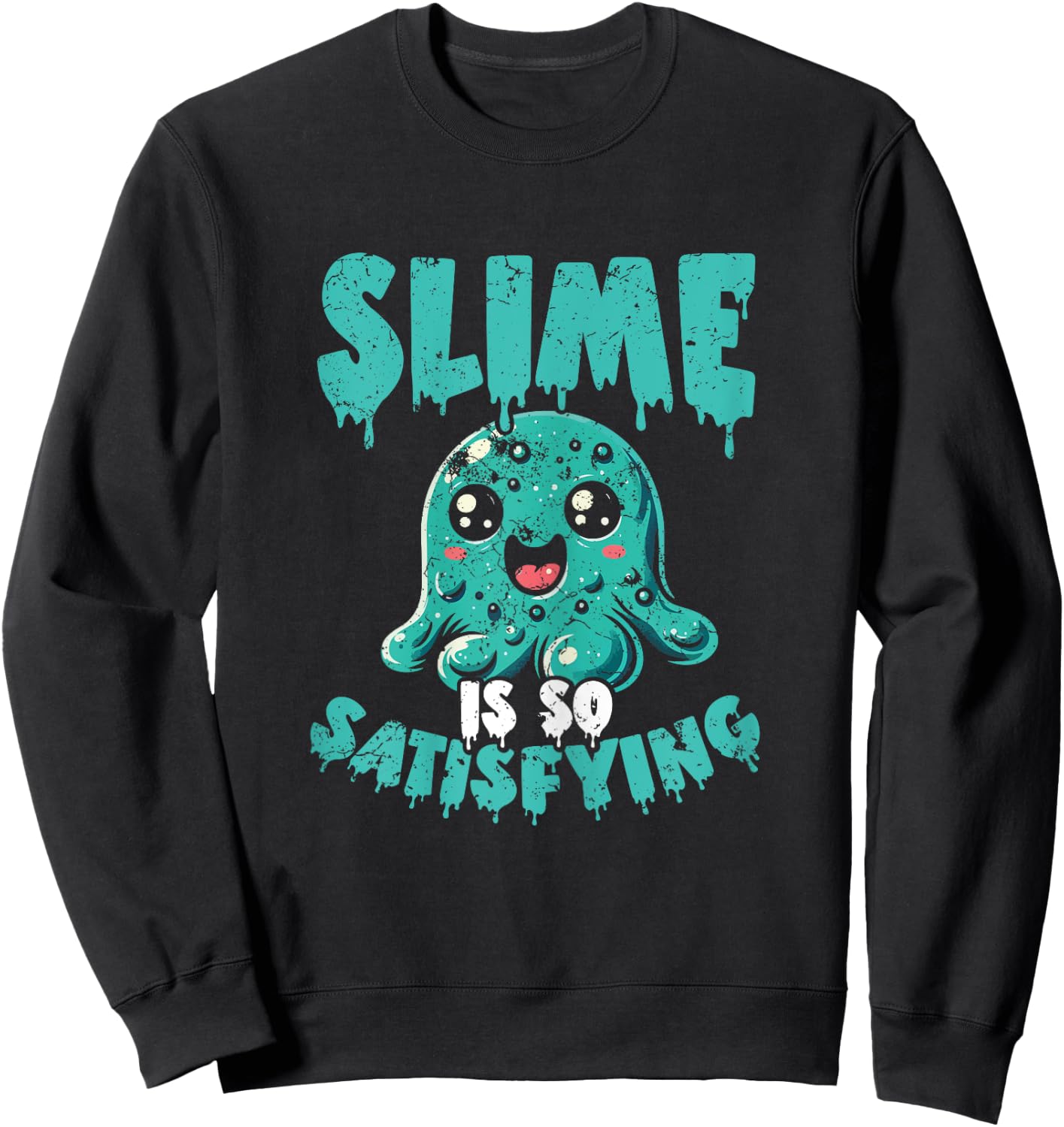 Funny Slime Gift Girls - Trendy DIY Kids Tweens Toddler Sweatshirt - Sweatshirt | Black