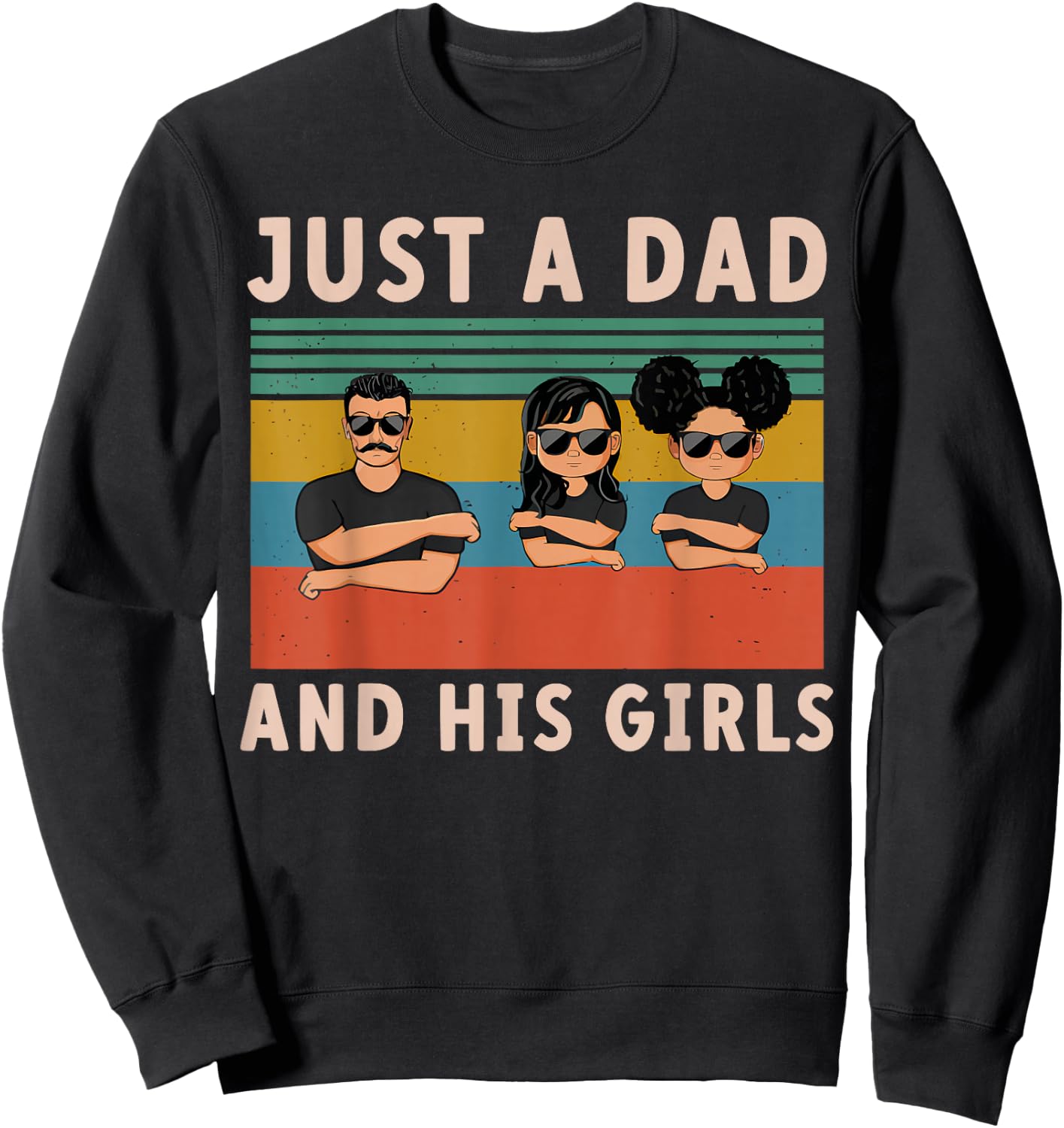 Just A Dad And His Girl Daddy Father's Day 2024 Sweatshirt - Sweatshirt | Black