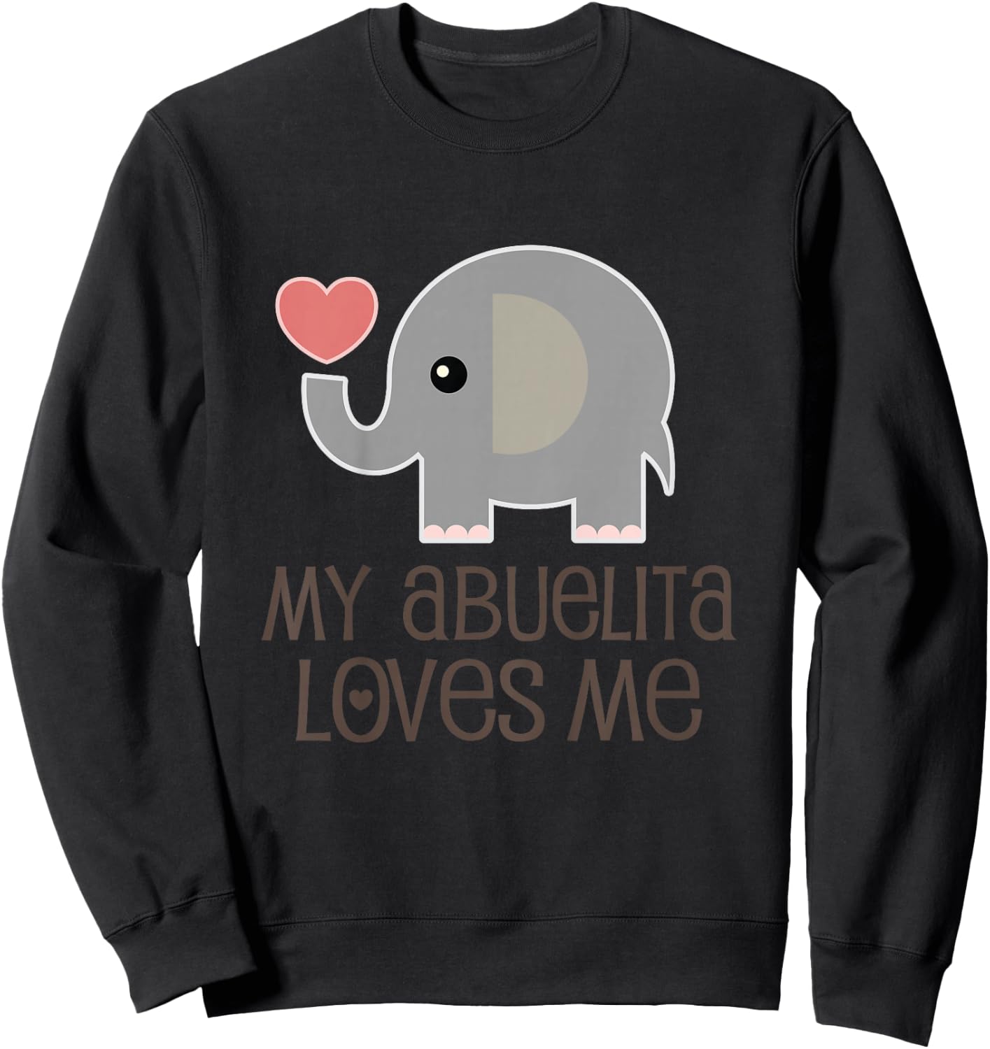 Kids My Abuelita Loves Me Grandchild Sweatshirt - Sweatshirt | Black