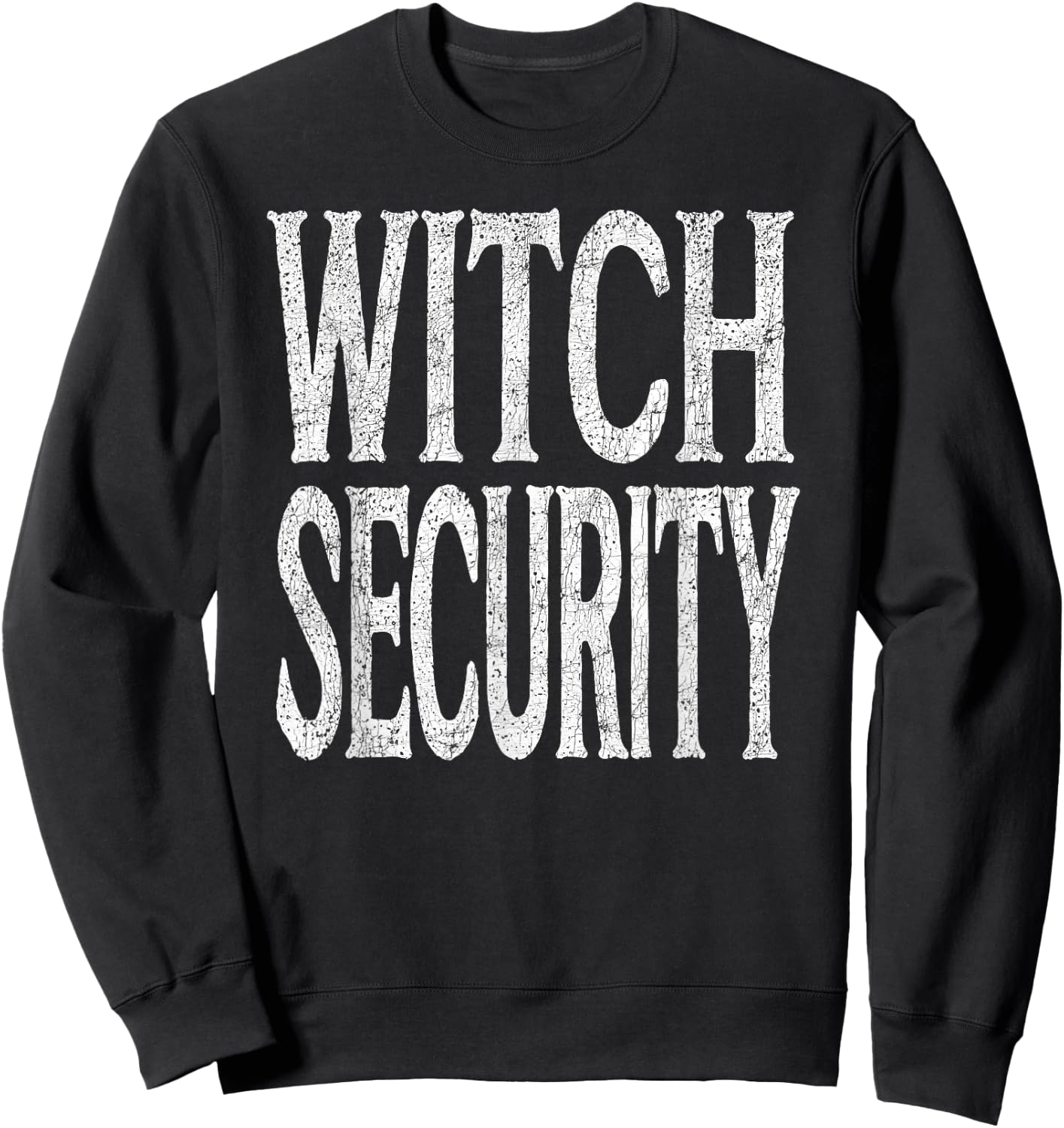Witch Halloween Costumes -Adult Black Short Sleeve , Small, Witch Security Sweatshirt - Sweatshirt | Black