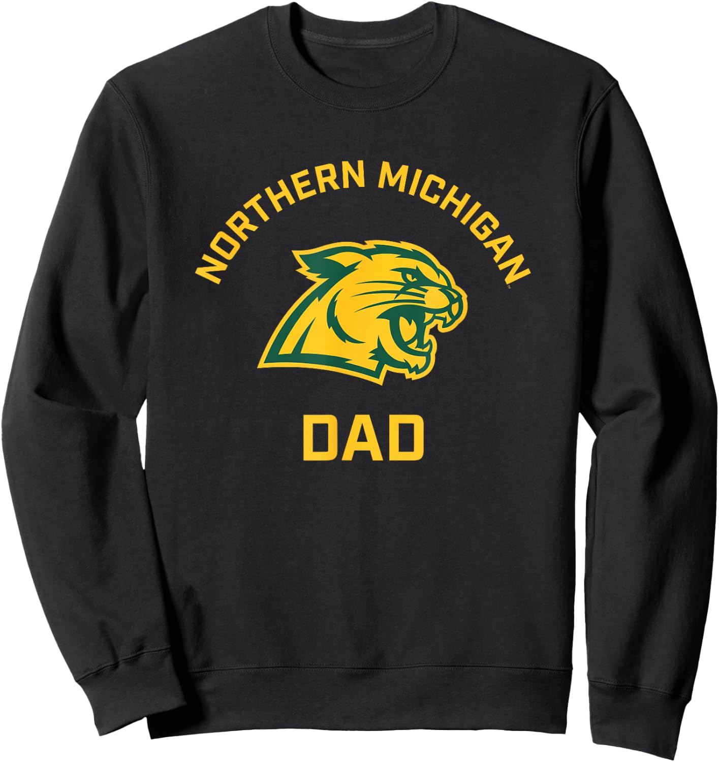 Northern Michigan University NMU Wildcats Arched Dad Sweatshirt - Sweatshirt | Black