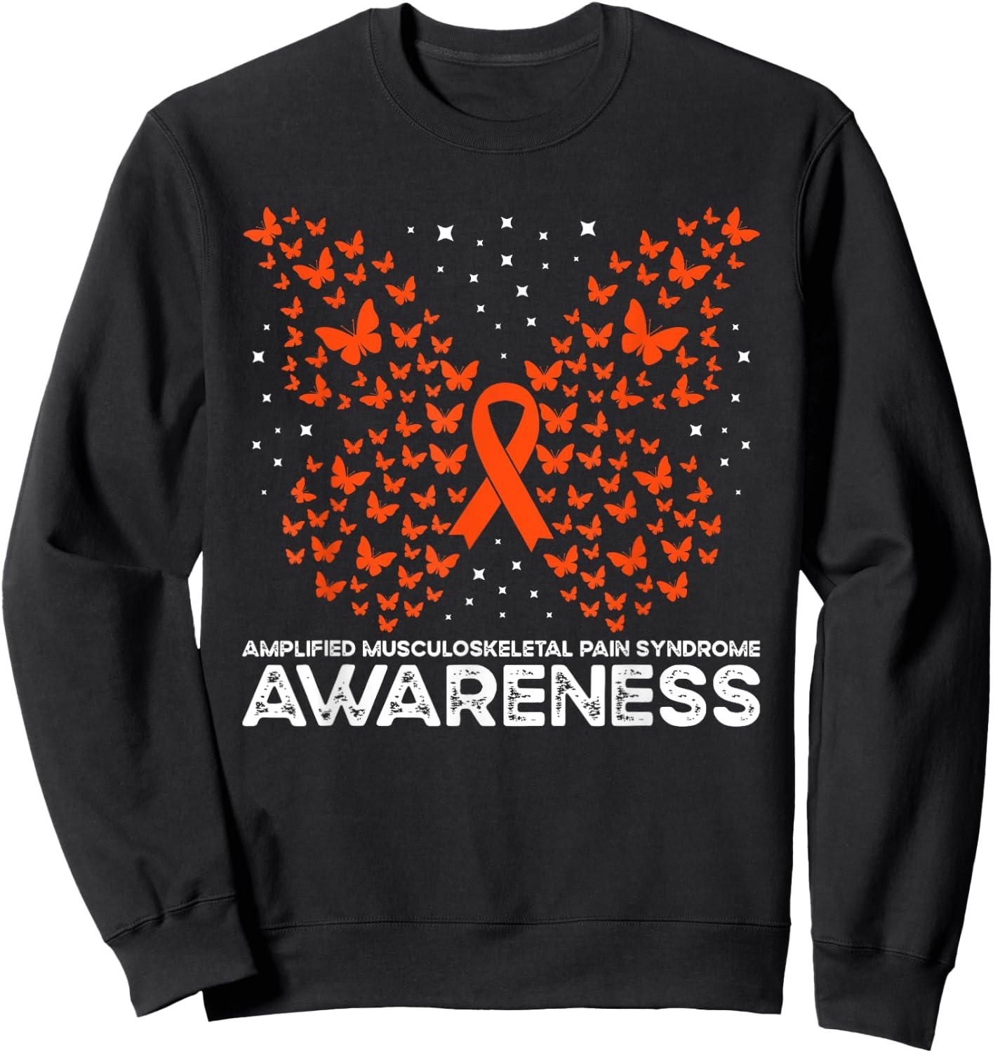 Amplified Musculoskeletal Pain Syndrome Butterfly AMPS Sweatshirt - Sweatshirt | Black