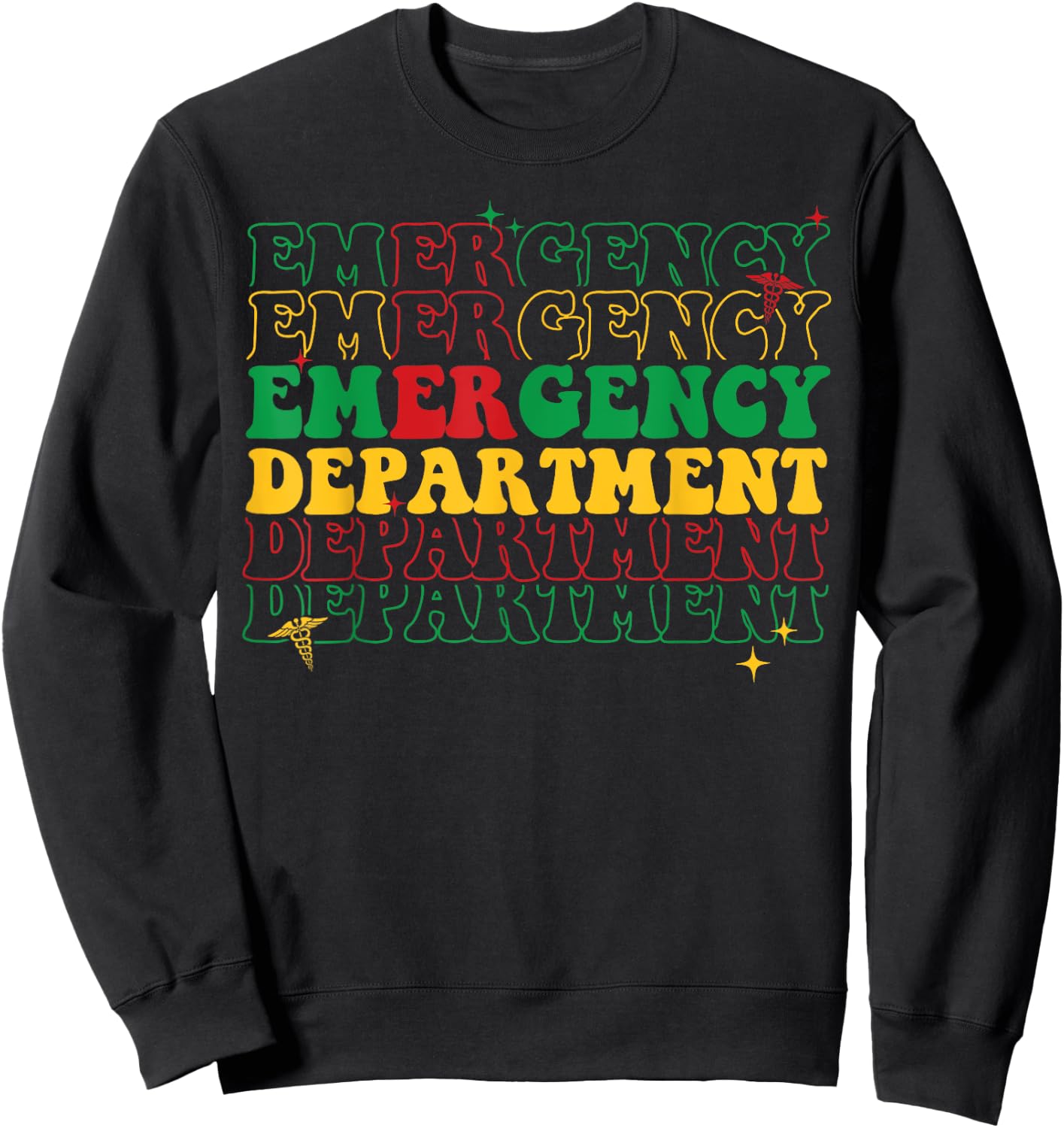 Emergency Department Juneteenth Pride African American Sweatshirt - Sweatshirt | Black