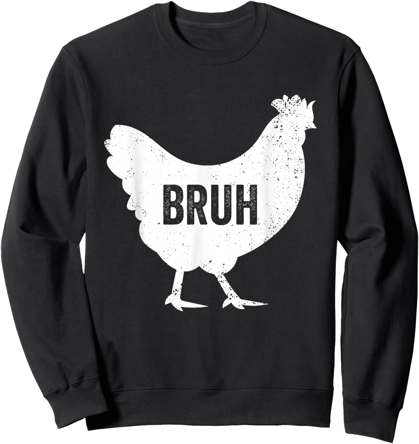 Bruh Chicken Lover Bruh Meme Funny Teens Boys Farming Sweatshirt - Sweatshirt | Black