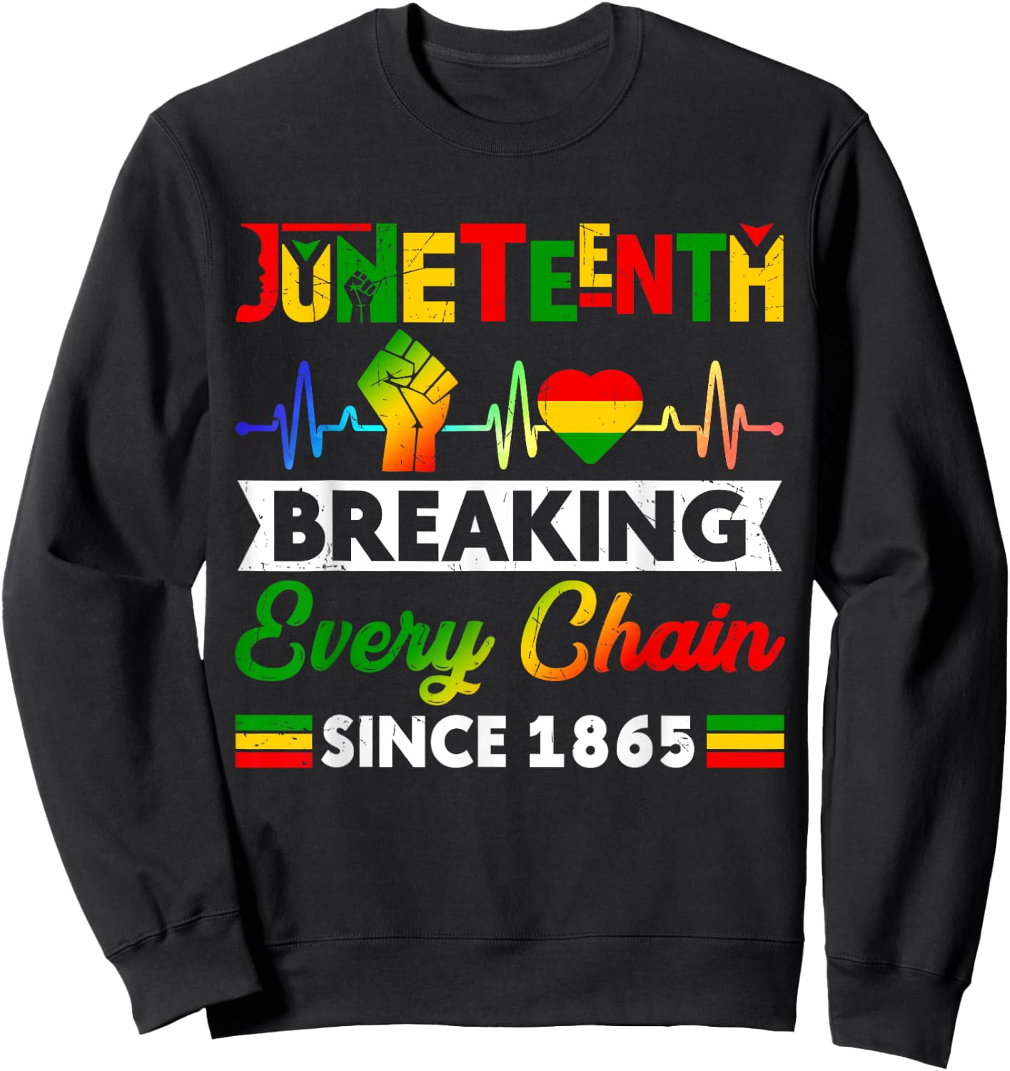 Breaking Every Chain Since 1865 Juneteenth Black History Sweatshirt - Sweatshirt | Black