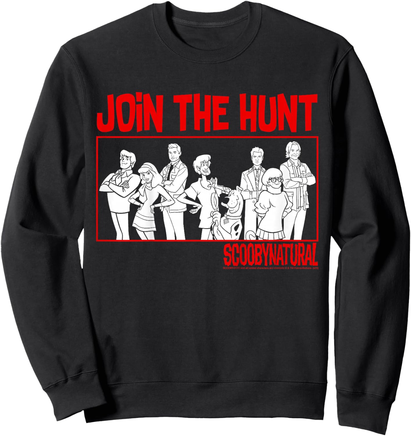 Kids Scooby-Doo Scoobynatural Join The Hunt Group Shot Line Up Sweatshirt - Sweatshirt | Black