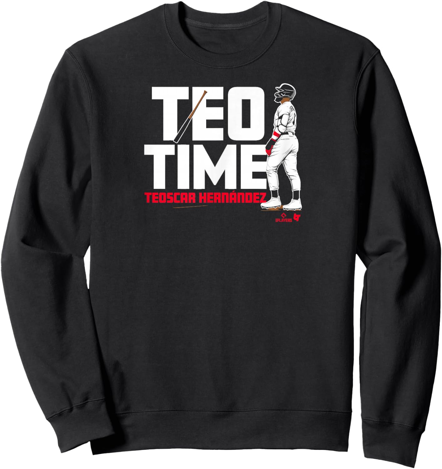 BreakingT Teoscar Hernandez - Teo Time - Los Angeles Baseball , Small, Blue Sweatshirt - Sweatshirt | Black