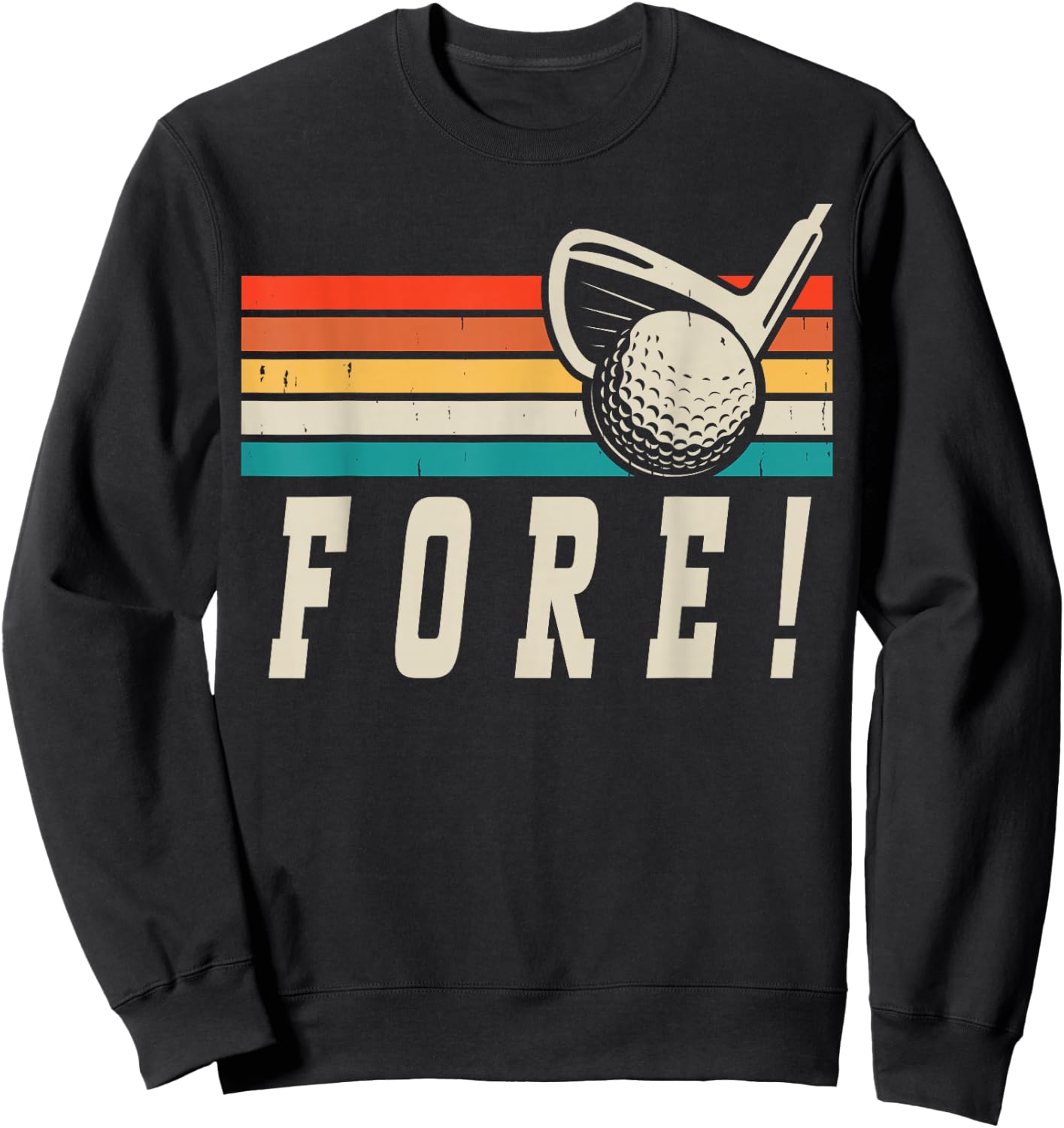 Fore 4th Golf Birthday Party Sweatshirt - Sweatshirt | Black