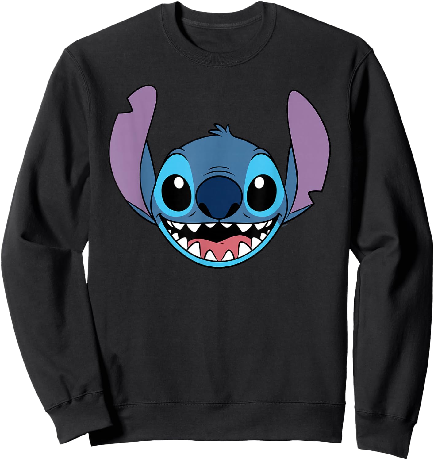 Disney Lilo & Stitch Experiment 626 Smiling Big Face Costume Sweatshirt - Sweatshirt | Black