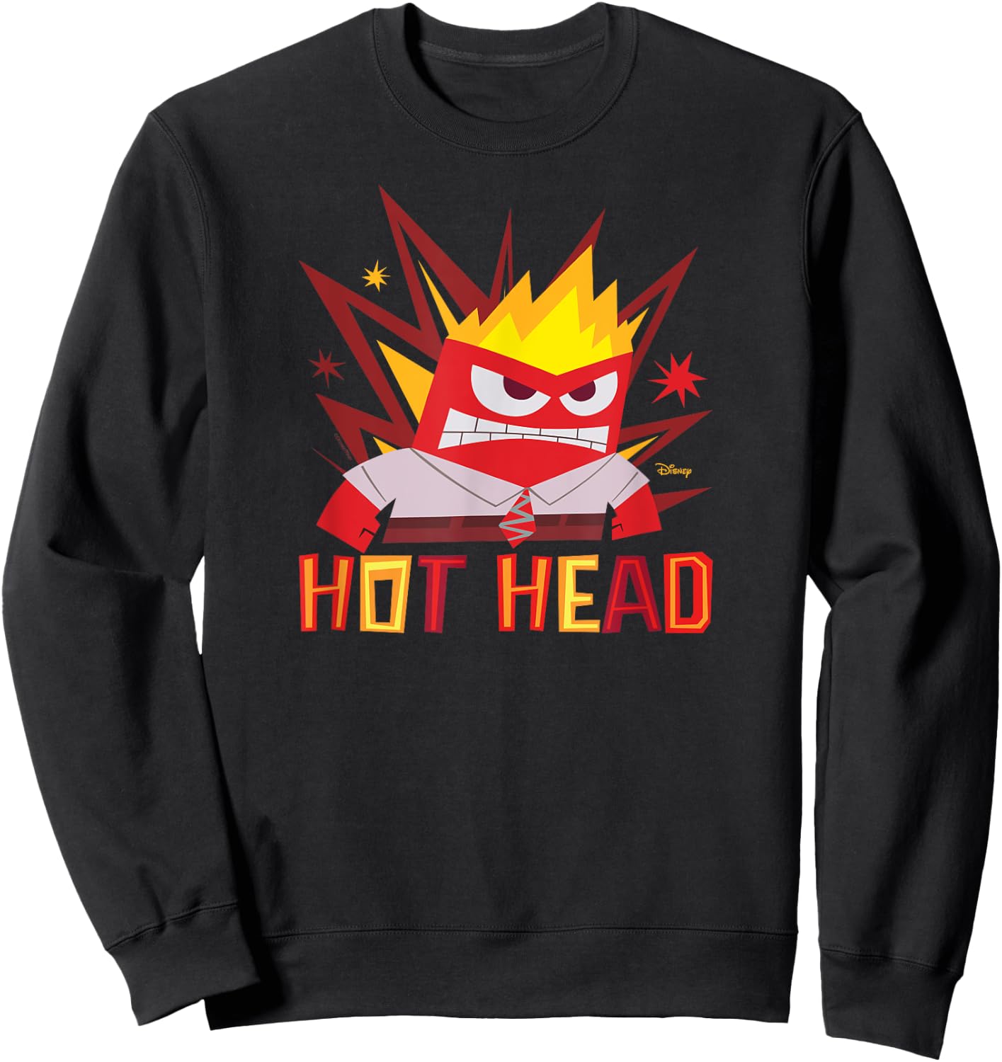 Inside Out 2 - Anger Hot Head Emotion Character Sweatshirt - Sweatshirt | Black