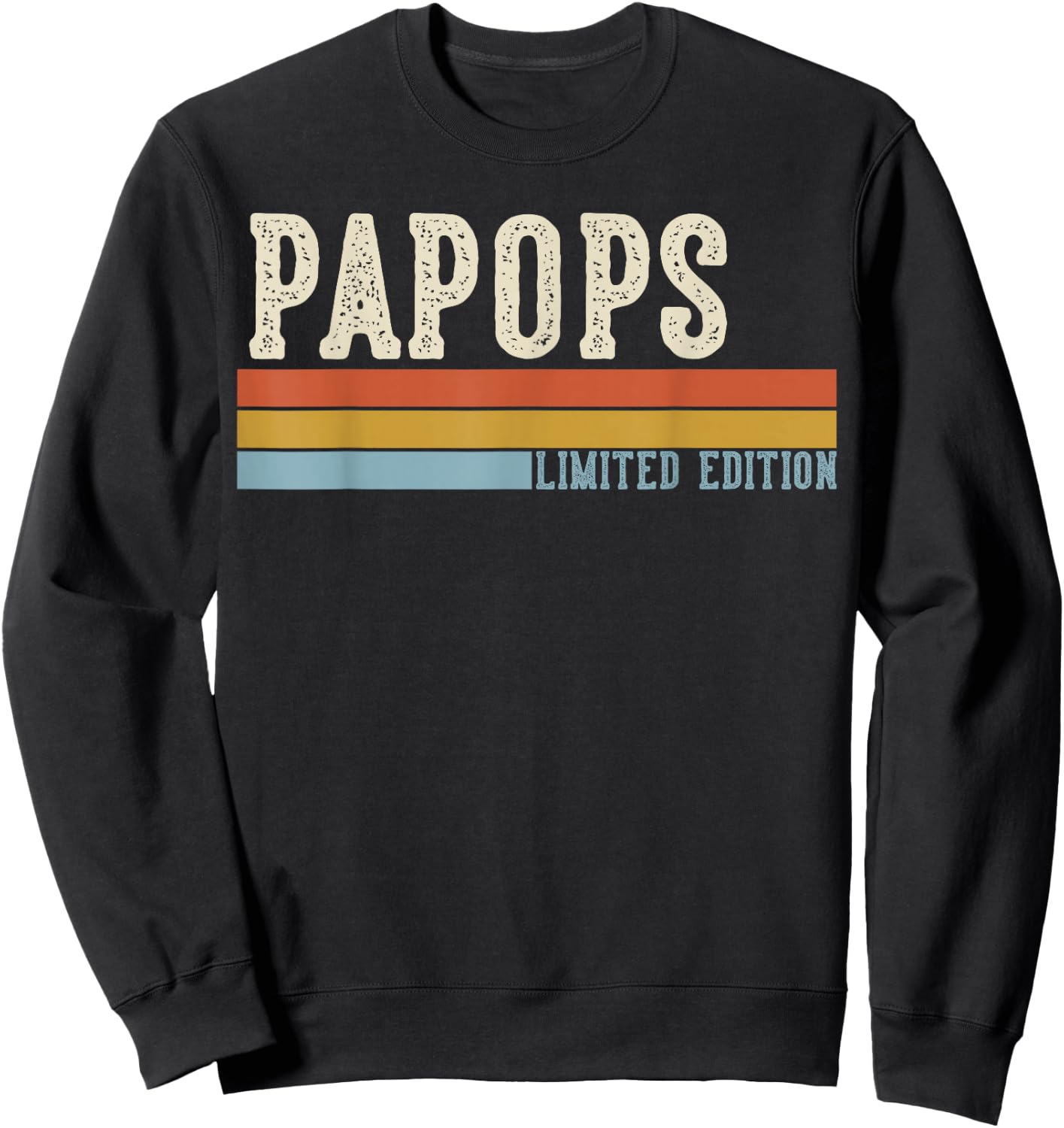 PAPOPS Vintage Grandpa Retro Fathers Day Sweatshirt - Sweatshirt | Black