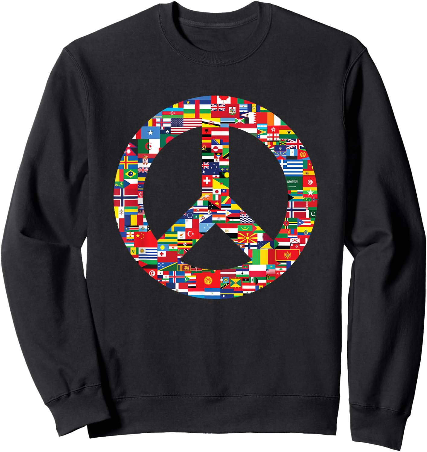 Peace Flags, Countries of the World - Peace Unity Day Sweatshirt - Sweatshirt | Black