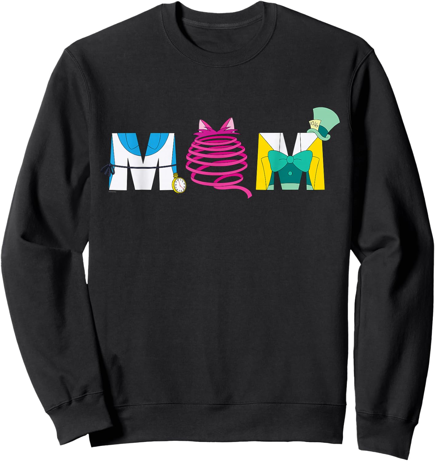 Disney Alice in Wonderland Mother’s Day Birthday Best Mom Sweatshirt - Sweatshirt | Black