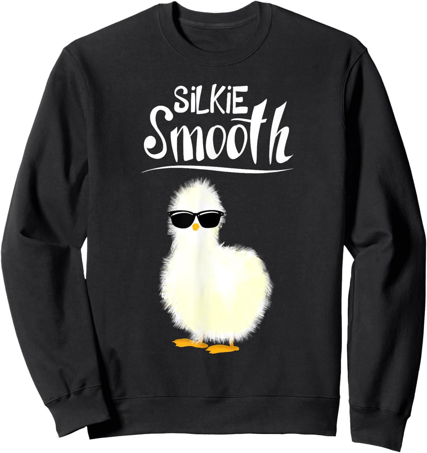 Funny Silkie Smooth Art Women Silkie Chicken Lover Sweatshirt - Sweatshirt | Black