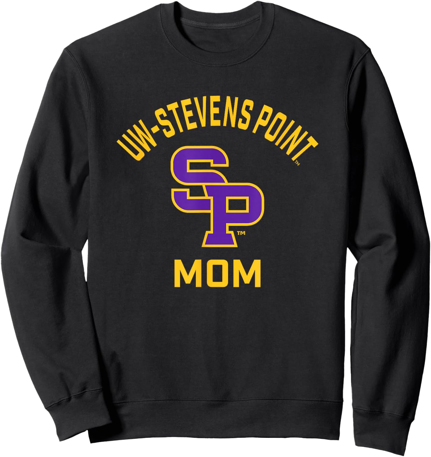 UW Stevens Point Pointers Arched Mom Sweatshirt - Sweatshirt | Black