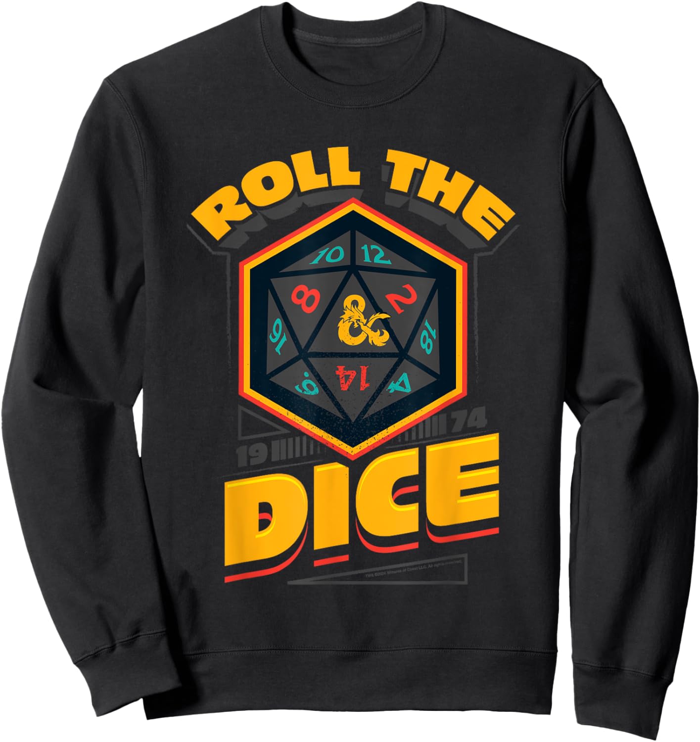 Dungeons & Dragons 1974 Roll The Dice Sweatshirt - Sweatshirt | Black