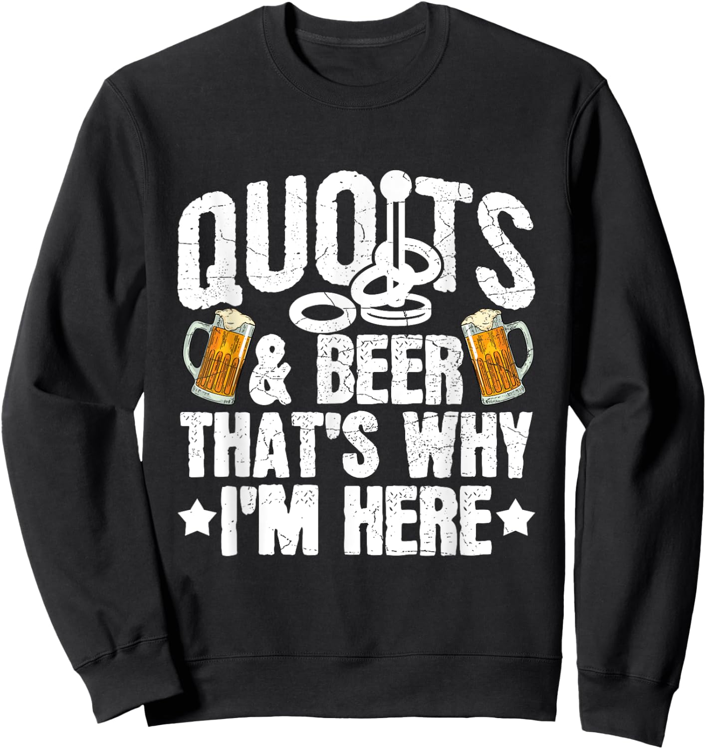 Quoits Athletics and Quoits Quote Design for a Quoits lover Sweatshirt - Sweatshirt | Black