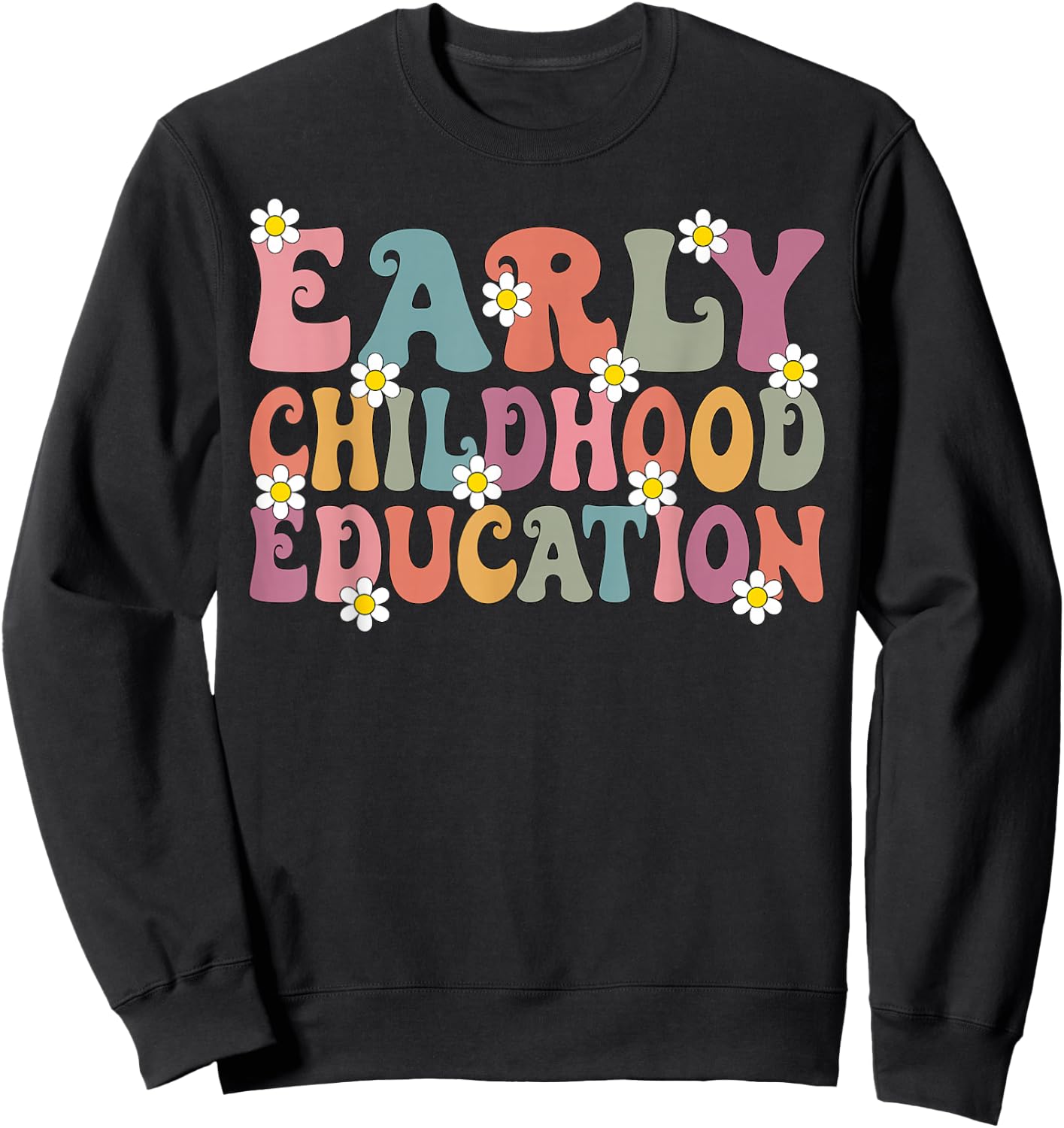 Teacher Early Childhood Education Preschool Head Start Crew Sweatshirt - Sweatshirt | Black