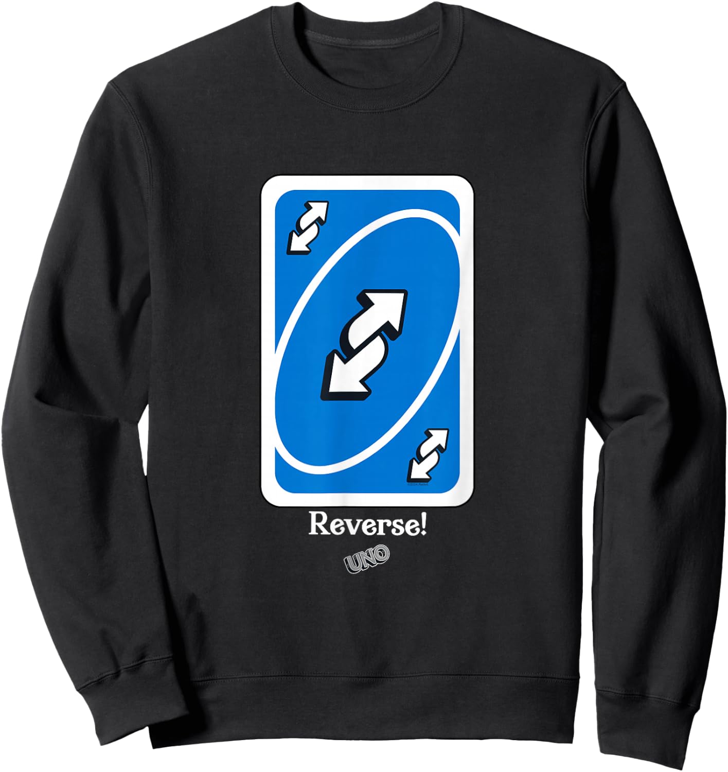 UNO - Blue Reverse Card Sweatshirt - Sweatshirt | Black